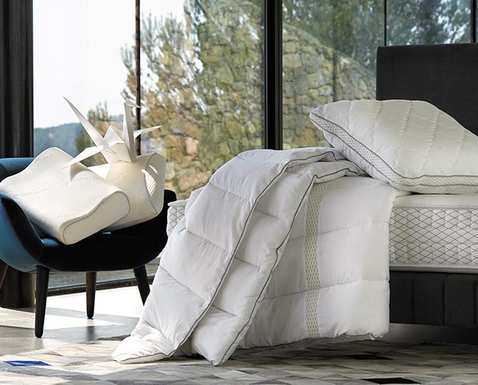 Lot de deux oreillers Duo Bultex - Linge de lit